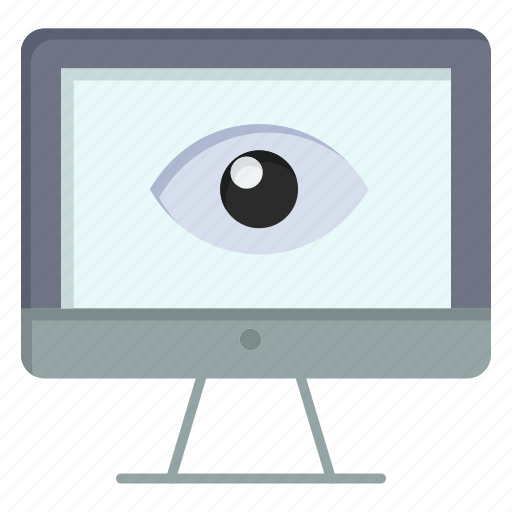 Monitor, online, privacy, surveillance, video, watch icon