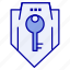 access, key, protection, security, shield 
