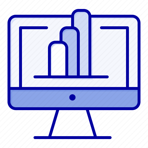 Computer, graph, monitor, shart icon - Download on Iconfinder