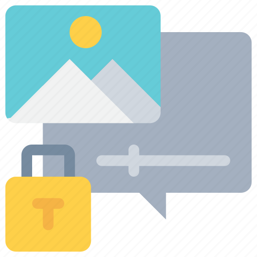 Data, media, padlock, photo, secure, security, video icon - Download on Iconfinder