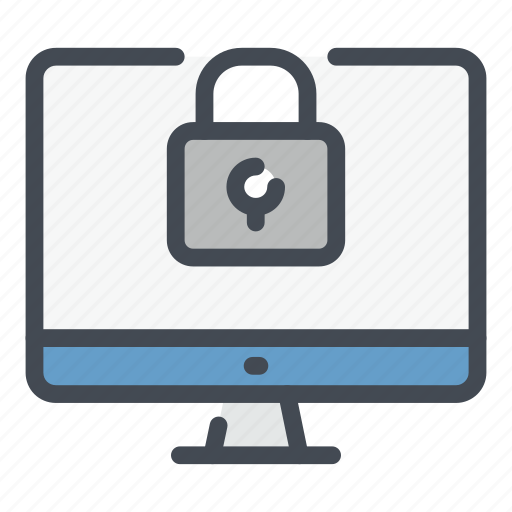 Computer, pc, lock, security, protection, pass, password icon - Download on Iconfinder