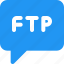 ftp, networking, data transfer, chat bubble 