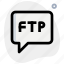 ftp, networking, data, transfer, chat bubble 