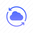 sync, cloud, circular, arrow, data