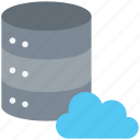 database, server, cloud, storage