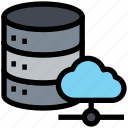 database, server, cloud, storage