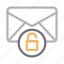 email, message, protection, security, unlock 