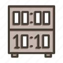 flip, time, horizontal, flops, alarm, date, clock, watch