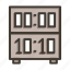 flip, time, horizontal, flops, alarm, date, clock, watch 