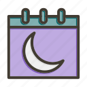 moon, calendar, schedule, forecast, night, space, date, clock, event