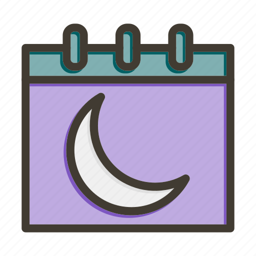 Moon, calendar, schedule, forecast, night, space, date icon - Download on Iconfinder