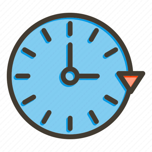 Anti, clockwise, time, protection, alarm, clock icon - Download on Iconfinder