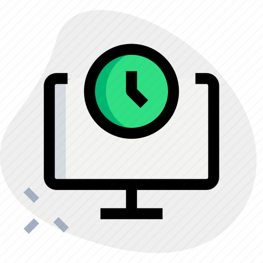 Computer, time, date, clock, monitor icon - Download on Iconfinder