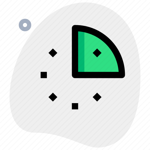 Quarter, of, an, hour, date, time, clock icon - Download on Iconfinder