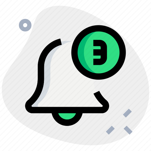 Three, notification, date, time, bell icon - Download on Iconfinder