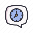 clock, time, hour, watch, chat, message