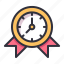 clock, time, hour, watch, ribbon 