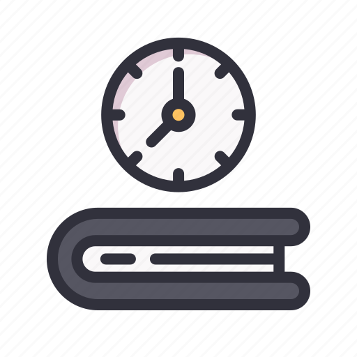 Clock, time, hour, watch, book, study icon - Download on Iconfinder