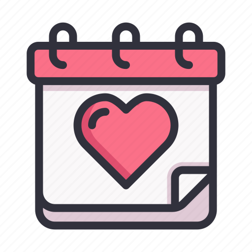 Calendar, date, planner, schedule, valentine, event icon - Download on Iconfinder