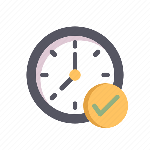 Clock, time, watch, alarm, bell, done, checklist icon - Download on Iconfinder