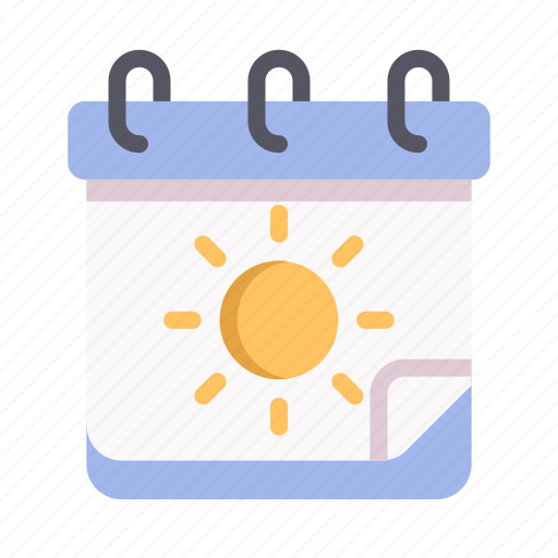 Calendar, date, planner, schedule, summer, season, sun icon - Download on Iconfinder