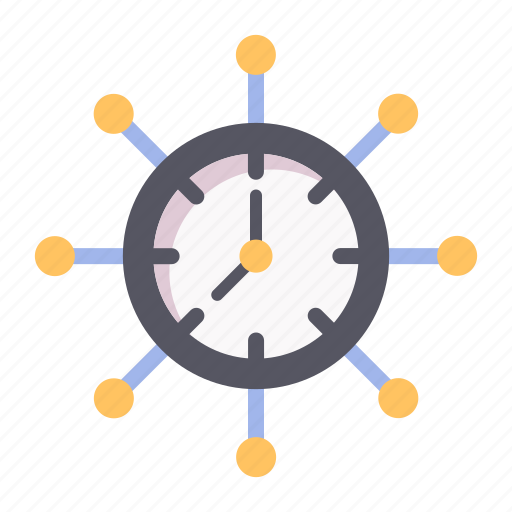 Clock, time, hour, watch, network, server, sharing icon - Download on Iconfinder