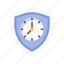 clock, time, hour, watch, file, shield, protection 