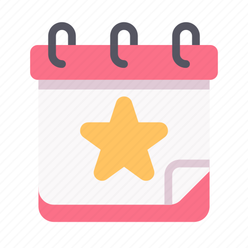 Calendar, date, planner, schedule, star, favorite icon - Download on Iconfinder