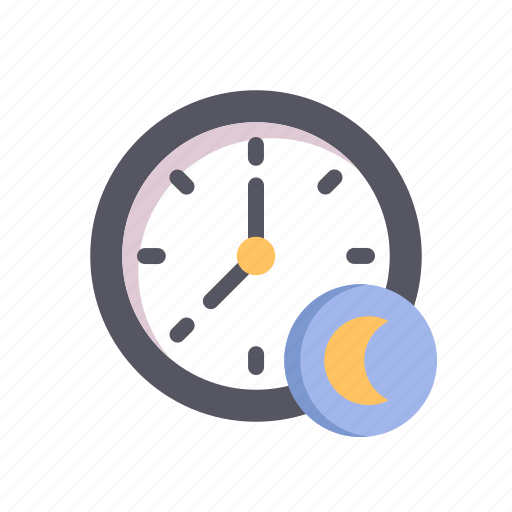 Clock, time, hour, watch, sleep, moon, night icon - Download on Iconfinder