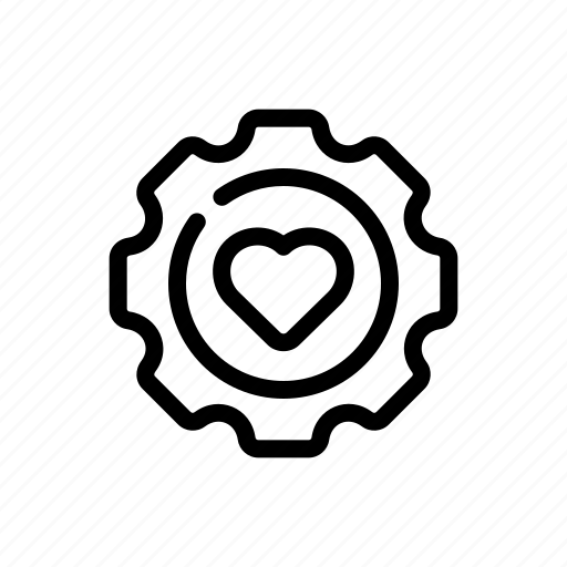 Gear, emotional, heart, love, settings icon - Download on Iconfinder
