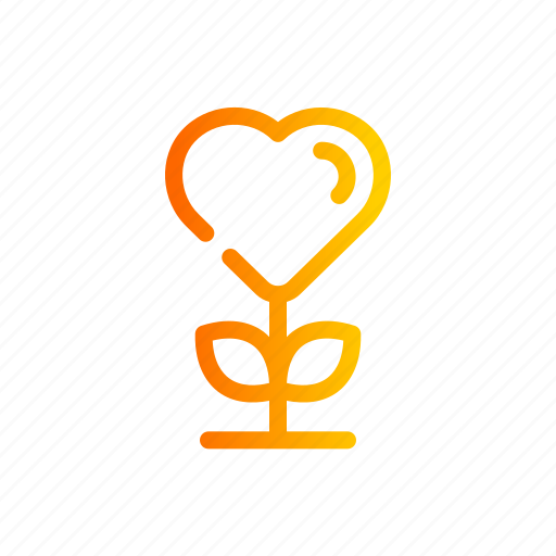 Growth, heart, plant, romance, love icon - Download on Iconfinder