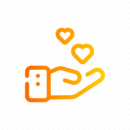 Love, donation, gratitude, heart, hand icon - Download on Iconfinder
