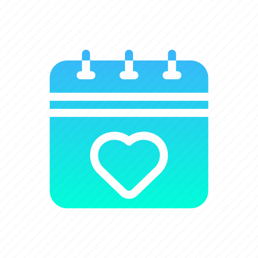 Calendar, date, schedule, heart, love icon - Download on Iconfinder