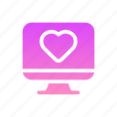 computer, online, dating, valentine, desktop, love
