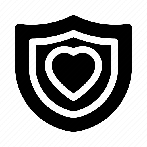 Shield, defense, security, heart, love icon - Download on Iconfinder