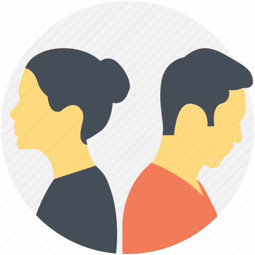 Couple in fight, disagreement, distant couple, distant love, love fight icon - Download on Iconfinder