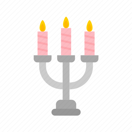 Candelabrum, valentine, candle light, fire, celebration, lamp, burning icon - Download on Iconfinder