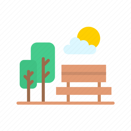 Park, slide, seesaw, field, kids, fun, trees icon - Download on Iconfinder