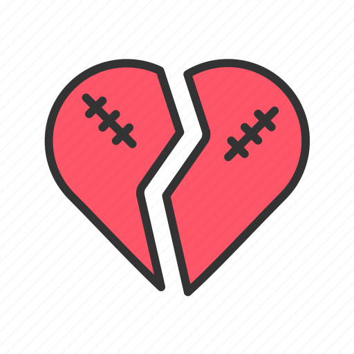 Broken heart, relationship, couple, romantic, valentine, heartbreak, breakup icon - Download on Iconfinder