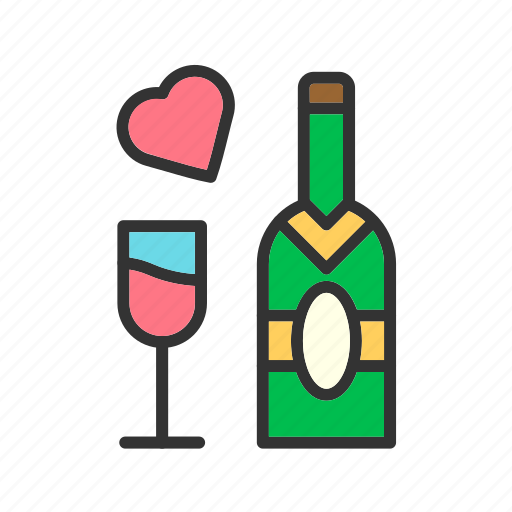 Champagne, bottle, cork, drink, alcohol, beer, valentine icon - Download on Iconfinder