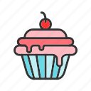 cupcake, dessert, bakery, cake, sweets, party cake, candles, wedding