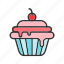 cupcake, dessert, bakery, cake, sweets, party cake, candles, wedding 