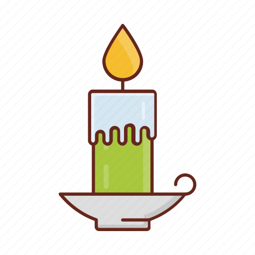 Candle, candelabra, death, church, christian icon - Download on Iconfinder