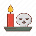 candle, church, catholic, skull, death