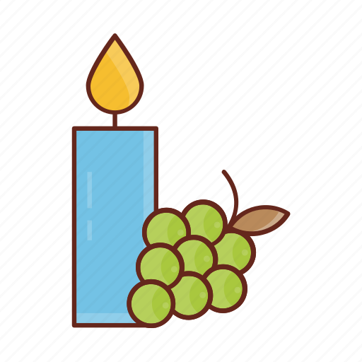 Candle, grapes, day, death, candelabra icon - Download on Iconfinder