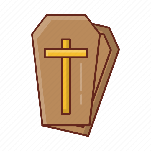 Coffin, dead, death, cross, christian icon - Download on Iconfinder