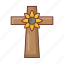 cross, death, dead, flower, church 