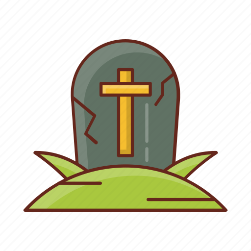 Grave, death, dead, cross, cemetery icon - Download on Iconfinder