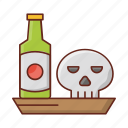 wine, skull, alcohol, death, dead