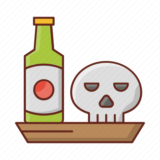 Wine, skull, alcohol, death, dead icon - Download on Iconfinder